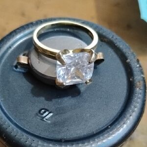 Elegant 18KGP Gold/ Silver/CZ Women's Ring(Size 12)